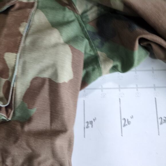 Army M-65 Cold Weather Field Jacket Mens L Green Camouflage Woodland Camo - Picture 6 of 10